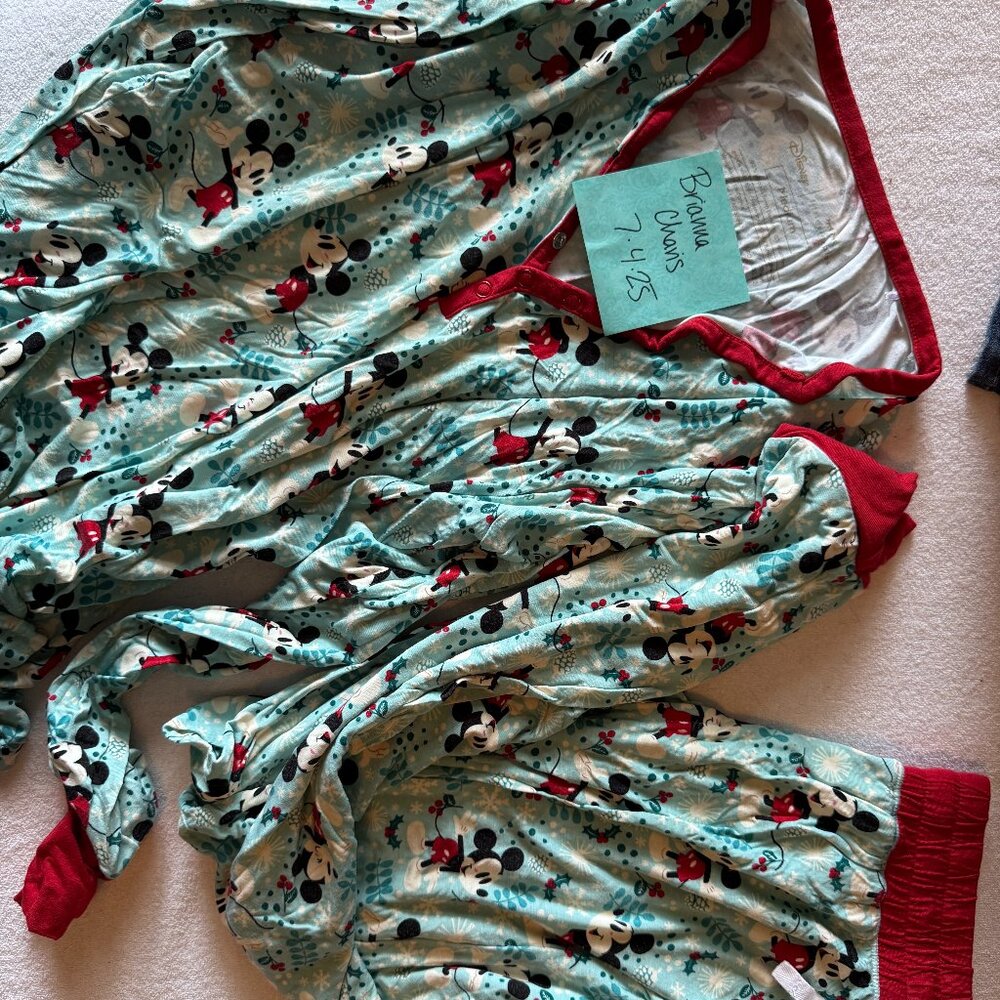 Little Sleepies Disney Mickey Winter Wonderland Women's Medium Long Sleeve Set